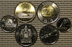 BU Brilliant Uncirculated Canada 2015 6 coin set: $2, $1, 50c, 25c, 10c, 5c - Picture 1 of 2