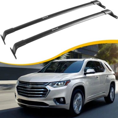 Barras transversales de alta resistencia riel de portaequipajes de techo para Chevy Chevrolet Traverse 2018-2021 Foto 1 de 4
