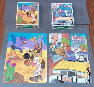Lot of 2 Looney Toons Bugs Bunny + Road Runner Whitman Jigsaw Puzzles 1977 1981 - Picture 1 of 3