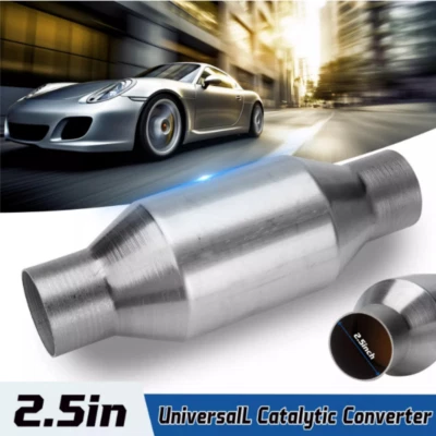 2.5" Inch Universal Hi Flow Performance Catalytic Converter Stainless Weld-on - Image 1 of 4