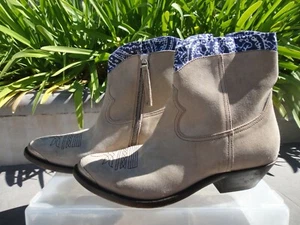 Golden Goose Deluxe Brand YOUNG Bandana Distressed Tan Suede Boot Bootie, EU37 - Picture 1 of 11
