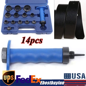 14PCS 5-35mm Hollow Punch Tool Set Leather Gasket Hole Rubber Cutter+Storage Box - Picture 1 of 12