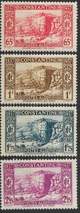 TIMBRE ALGERIE SERIE PRISE CONSTANTINE N° 131/134 NEUVE * GOMME AVEC CHARNIERE - Imagen 1 de 1