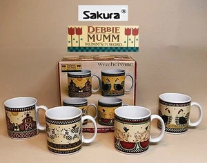 Sakura Weathervane by Debbi Mumm ~ Set of 4 Mugs in Box - Picture 1 of 8