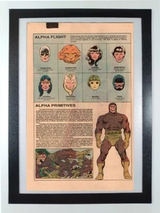 Alpha Flight Manual Oficial del Universo Marvel - Página de cómic enmarcada OHOTMU - Imagen 1 de 7