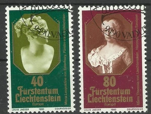 CEPT 1980/ Liechtenstein MiNr 741/42 o Ersttagstempel - Imagen 1 de 1