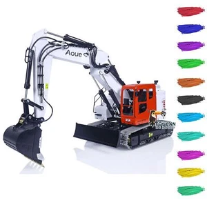 LESU 1/14 Hydraulic RC 3-Arms Excavator Assembled Digger Aoue ET26L Smoke Unit - Picture 1 of 12