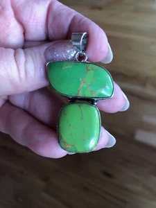 Colgante tótem de jaspe de jardín de mosaico verde 2" artesanal suroeste - Imagen 1 de 3