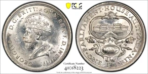 AUSTRALIA 1927 FLORIN KEY DATE LOW MINT RARE PCGS GRADE MS62 GEM LUSTRE CV $590 - Picture 1 of 1