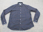 Banana Republic Shirt Mens Large Blue Banana Print Button Up Long Sleeve Adult