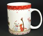 Whimsical Cats Romance Love Balloons Porcelain Red & White 8oz. Coffee Mug Cup