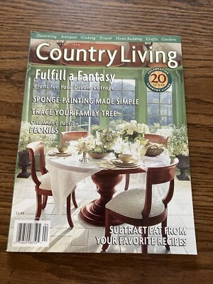 Vintage April 1998 Country Living Magazine Fulfill A Fantasy Plans Dream Cottage - Изображение 1 из 2