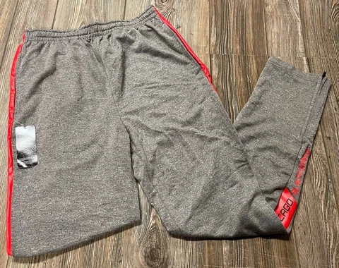 NWT Mens Chicago Blackhawks Gray & Red Elastic Waist Athletic Pants Size Medium Cover