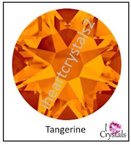 TANGERINE ORANGE 5mm 20ss 36 pieces Swarovski Crystal Flatback Rhinestones 2088