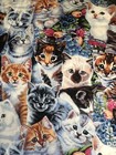 fabric By The Yard COTTON  Quilting SewingArt Kittens Cats