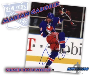 MARIAN GABORIK Signed NEW YORK RANGERS 8X10 photo w/COA #2 - Picture 1 of 1