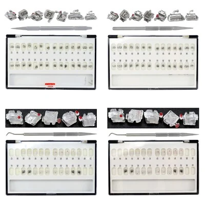 Dental Orthodontic Brackets Self Ligating Braces Metal Ceramic Roth MBT 022 345 - Image 1 of 4