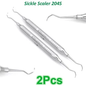 Sickle Scaler 204S Pro Periodontal Pick Hygiene Tool Dental Hand Instruments 2PC - Picture 1 of 4