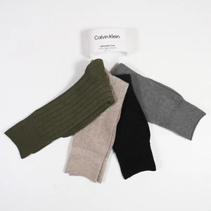 Calvin Klein 4 Pares Acanalados Ligeros Crew Pantalón Vestido Calcetines Talla 7-12 - Imagen 1 de 1