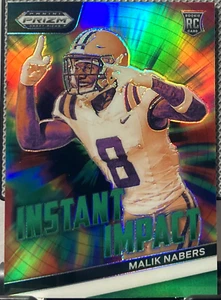 2024 Prizm Draft Picks Malik Nabers Green Instant Impact RC #II-MN - Picture 1 of 2