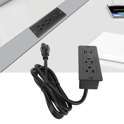 Recessed Power Strip 2 Outlets Fast Charging Desk Outlet With 1.5m Cord Part - Image 1 of 4