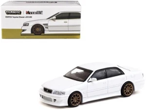Tarmac Works - VERTEX Toyota Chaser JZX100 White Metallic 1:64 - Lamley Edition