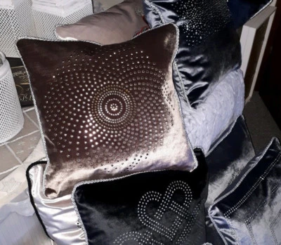 Dekokissen,"Mercury",Dunkelbeige,Braun Samt,45x45 cm,elegant,modern,Loft - Bild 1 von 4