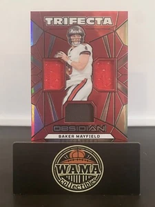 2024 Obsidian Trifecta Baker Mayfield 2 Color Red 01/75 Buccaneers - Picture 1 of 2