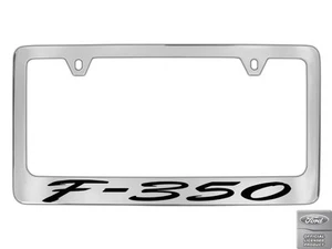 Ford F-350 Script Chrome Plated Metal License Plate Frame Holder - Picture 1 of 1