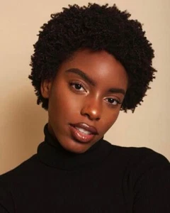 Afro Curly Wig Black Short Human Hair Wigs For Black Women Pixie Cut Wigs USA - Picture 1 of 10