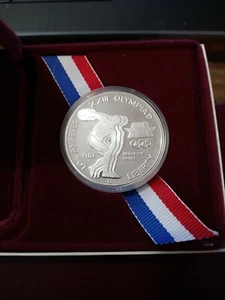 1983 Olympic Silver Proof Dollar - Picture 1 of 5