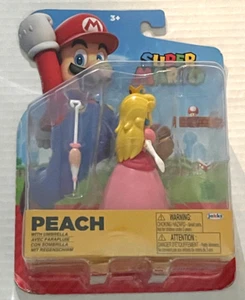 Nintendo Super Mario Peach With Umbrella 4" Action Figure 2023 Jakks Pacific - Picture 1 of 7