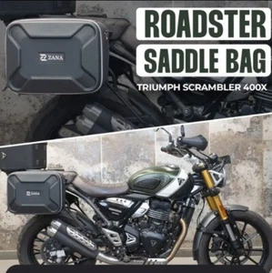 "Roadstar Saddle Bags Black" Fit For Triumph Scrambler 400X - Imagen 1 de 5