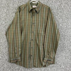 Parisian Signature Shirt Mens Large Vintage Green Plaid Button Down Hong Kong - Picture 1 of 11