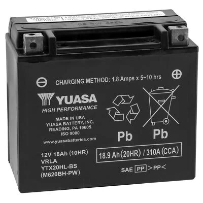 Yuasa AGM Battery - YTX20HL-BS-PW .93 Liter - Maintenance-Free YUAM620BH-PW - Image 1 of 3