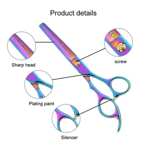 (3)Dog Grooming Scissors Dog Shears For Grooming Grooming Straight Curved - Picture 1 of 12