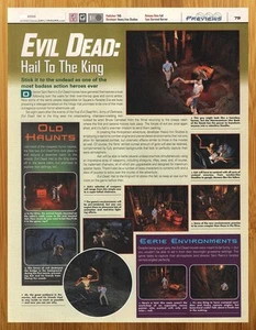 2000 Evil Dead Hail to the King Playstation 1 Dreamcast PREVIEW Print Ad/Poster - Picture 1 of 4