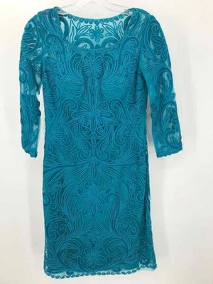 Б/у Сью Вонг синий размер 2 колена длина длинным рукавом платье - Изображение 1 из 3