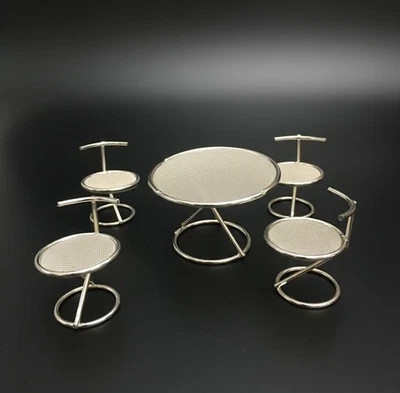 Set GIARDINO MINIATURA VINTAGE 70/80  1:12 OTTONE oro 5 Pezzi NUOVO SCATOLATO - Immagine 1 di 4