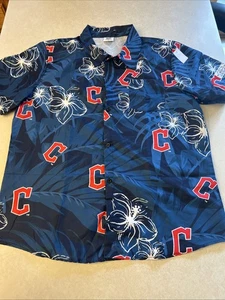 Camisa hawaiana de béisbol BDA Sports para hombre Cleveland Guardians XL azul rojo blanco - Imagen 1 de 6