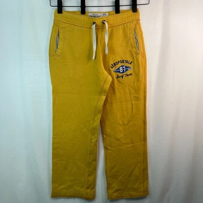 Calça de Moletom Feminina Aéropostale Y2K Lounge Pequena Equipe de Surf Amarela #87 Cordão - Imagem 1 de 4