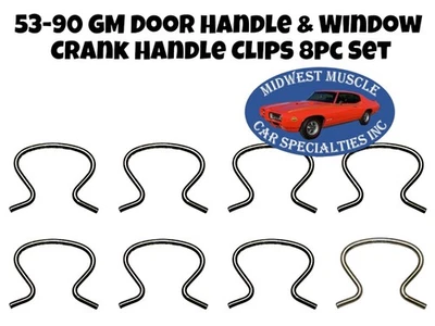 GM Pontiac Chevy Oldsmobile Buick Door Handle Window Crank Retaining Clips 8p LQ - Image 1 of 3