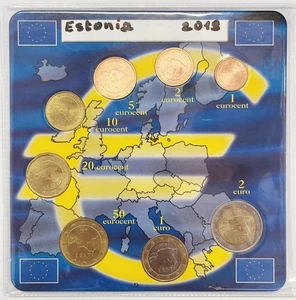 ESTONIA. 2018 serie euro 8 valori. - FDC - Picture 1 of 2