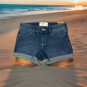 NWT Abercrombie Kids Girls Sz 11/12 Shortie Short Shorts Jeans  - Picture 1 of 3