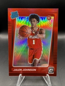 Panini Donruss 2021 clasificación óptica rojo Prizm/99 Jalen Johnson #181 novato - Imagen 1 de 8