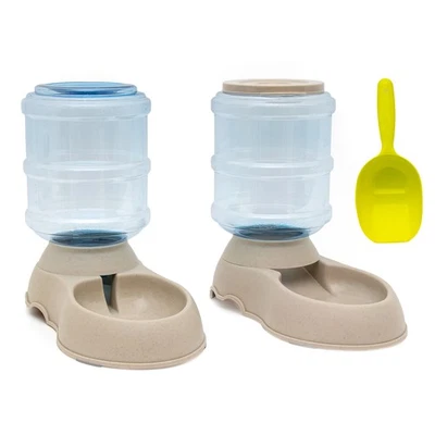 Futterspender Wasserspender mit Schaufel Futterstation 2X 3.6 L  32 x 18 x 30 cm - Bild 1 von 4