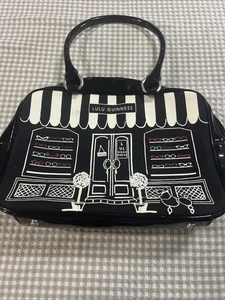 Lulu Guinness Black Vinyl Sunglasses Shop Storefront Handbag - Picture 1 of 14