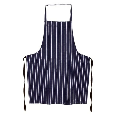 BPS HOME Butcher Stripe Aprons Men Women Kitchen Butcher Chefs Cooking Baking BBQ Blue