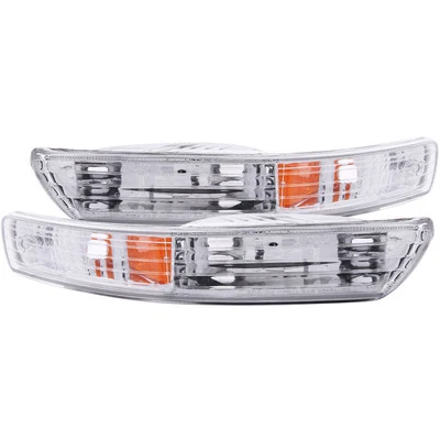 ANZO Fits 1998-2001 Acura Integra Euro Parking Lights Chrome W/ Amber Reflector - Image 1 of 4