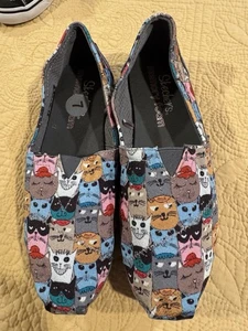 Sketcher Memory Foam Slip on Cat Designs Sketchers Women’s Size 7 NWOB - Picture 1 of 8